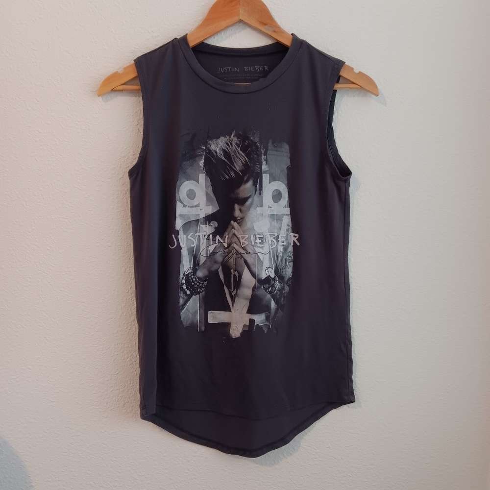 Justin Bieber T Shirt Women SM Gray